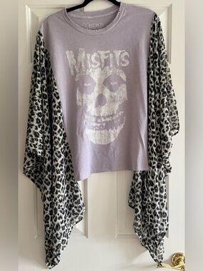 MISFITS Custom Upcycled Poncho Top OSFM